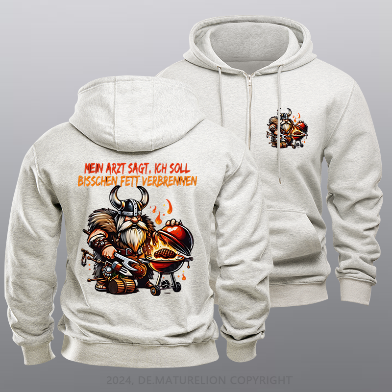 Maturelion Grill Meister Reißverschluss Hoodie