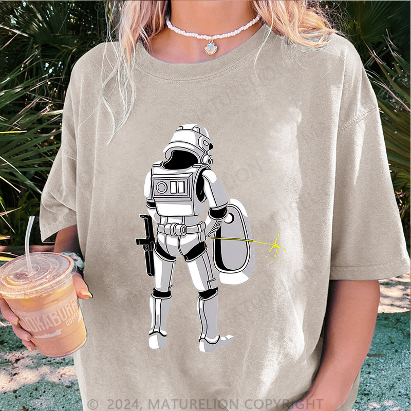 Maturelion Lustig Damen Gewaschene Vintage T-Shirt