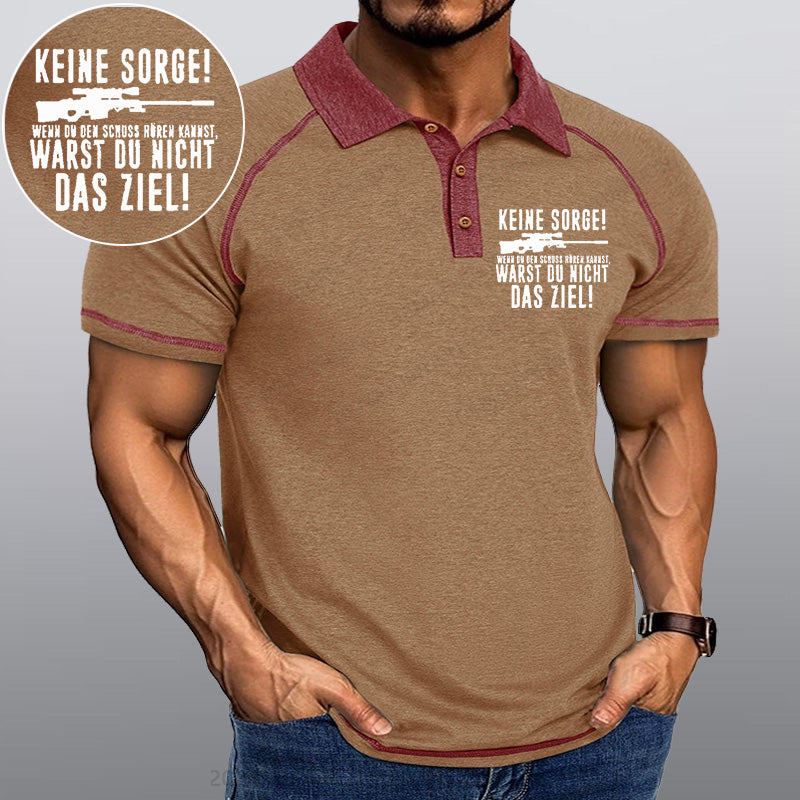 Maturelion Keine Sorge! Wenn Du Den Schuss Hören Kannst Warst Du Nicht Das Ziel Kragen T-Shirt