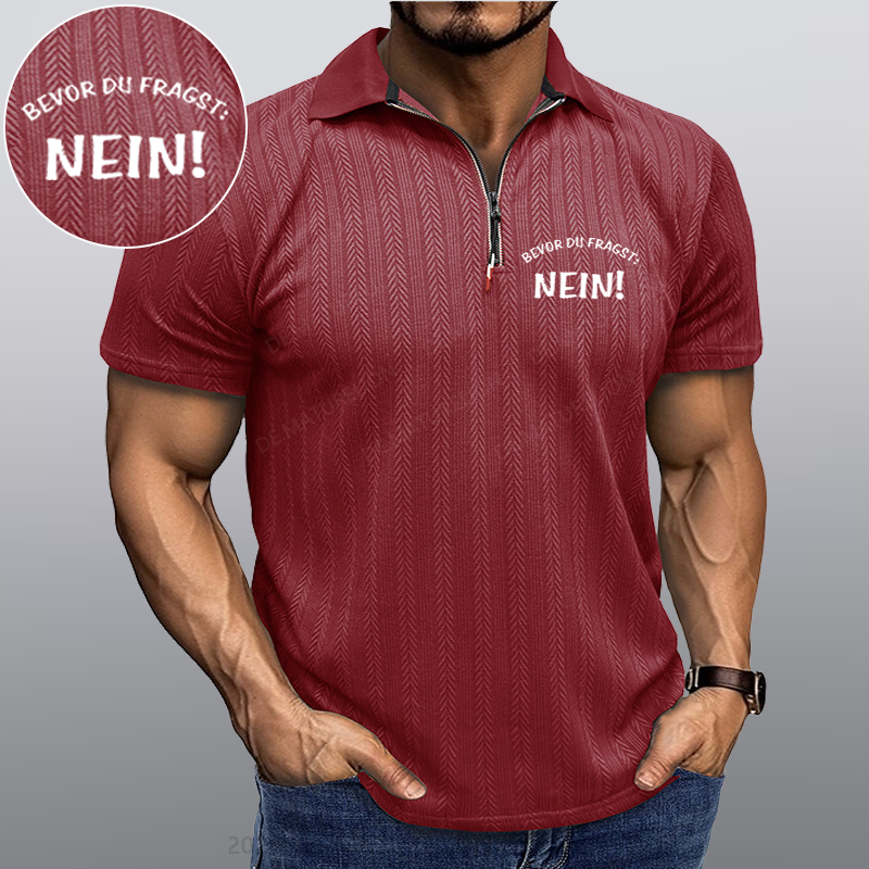 Maturelion Bevor Du Fragst Nein Kragen T-Shirt