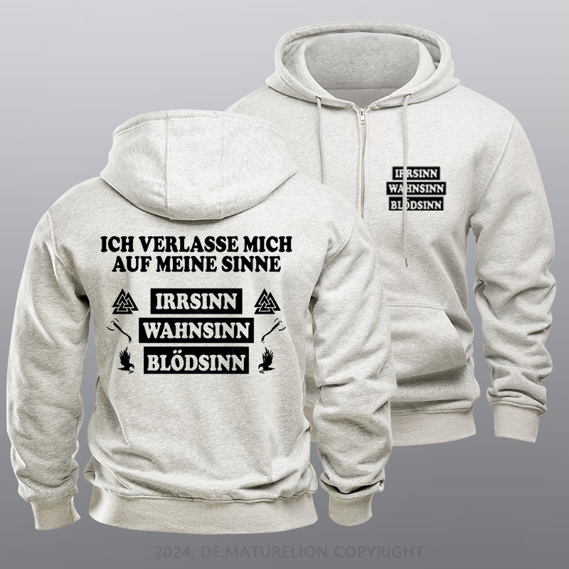 Maturelion Meine Sinne Reißverschluss Hoodie