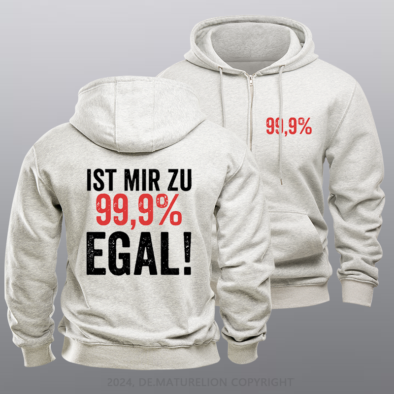 Maturelion Ist Mir Zu 99,9% Egal Reißverschluss Hoodie