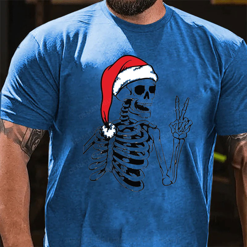 Weihnachten Schädel T-Shirt