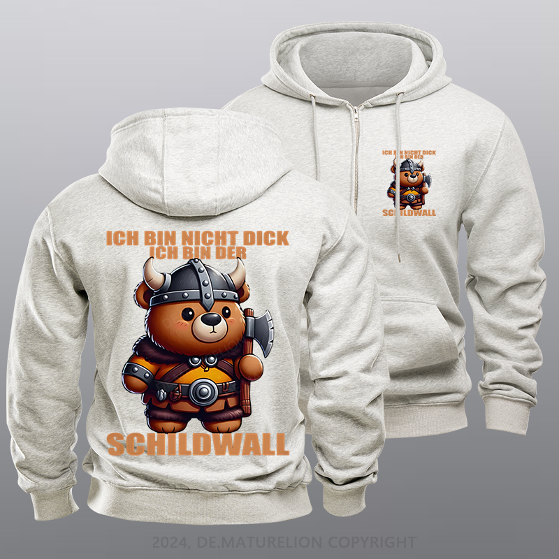 Maturelion Ich bin der Schildwall Reißverschluss Hoodie