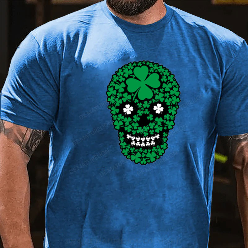 St. Patricks Tag Kleeblatt Skeleton T-Shirt