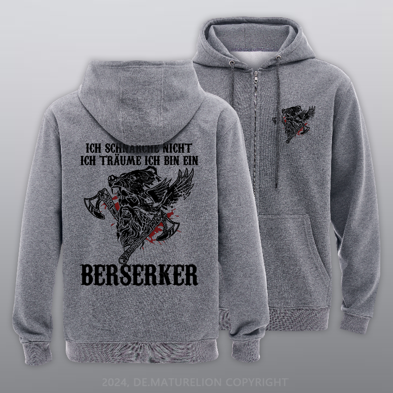 Maturelion ICH SCHNARCHE NICHT Reißverschluss Hoodie