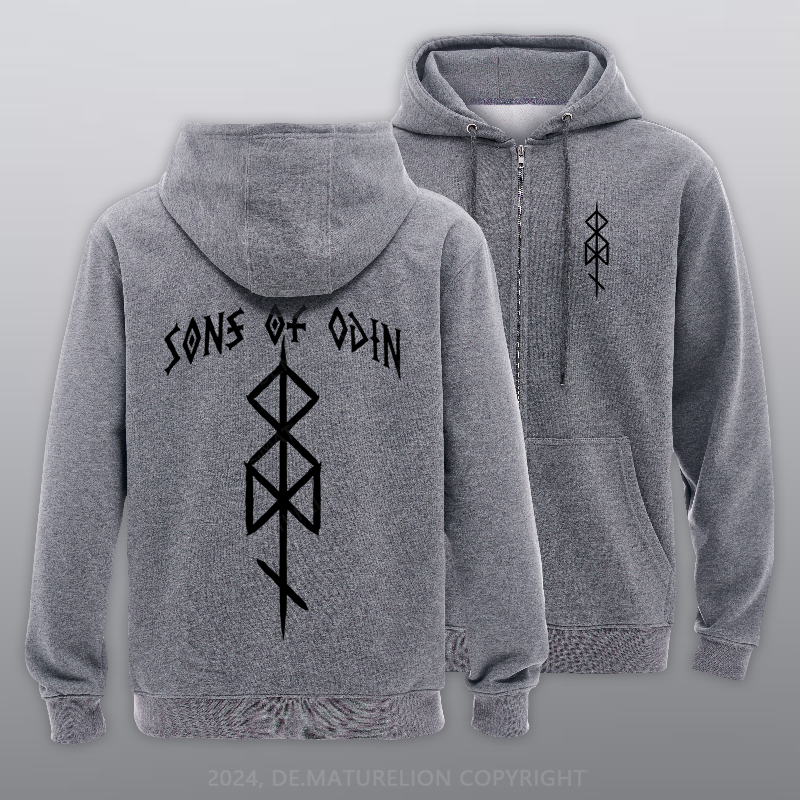 Maturelion Sons of Odin Reißverschluss Hoodie