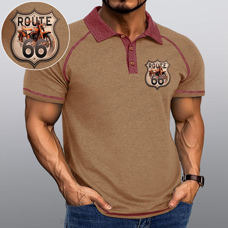 Maturelion Route 66 Kragen T-Shirt