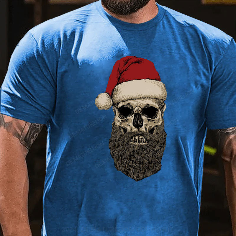 Frohe Weihnachten Weihnachtsschädel T-Shirt