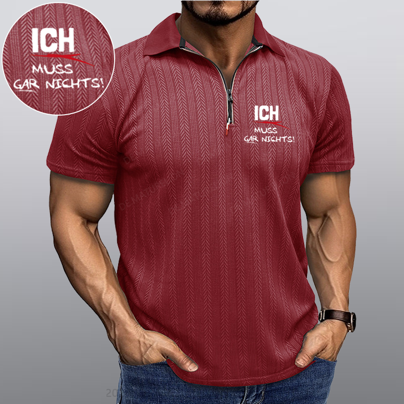 Maturelion Ich Muss Gar Nichts Kragen T-Shirt