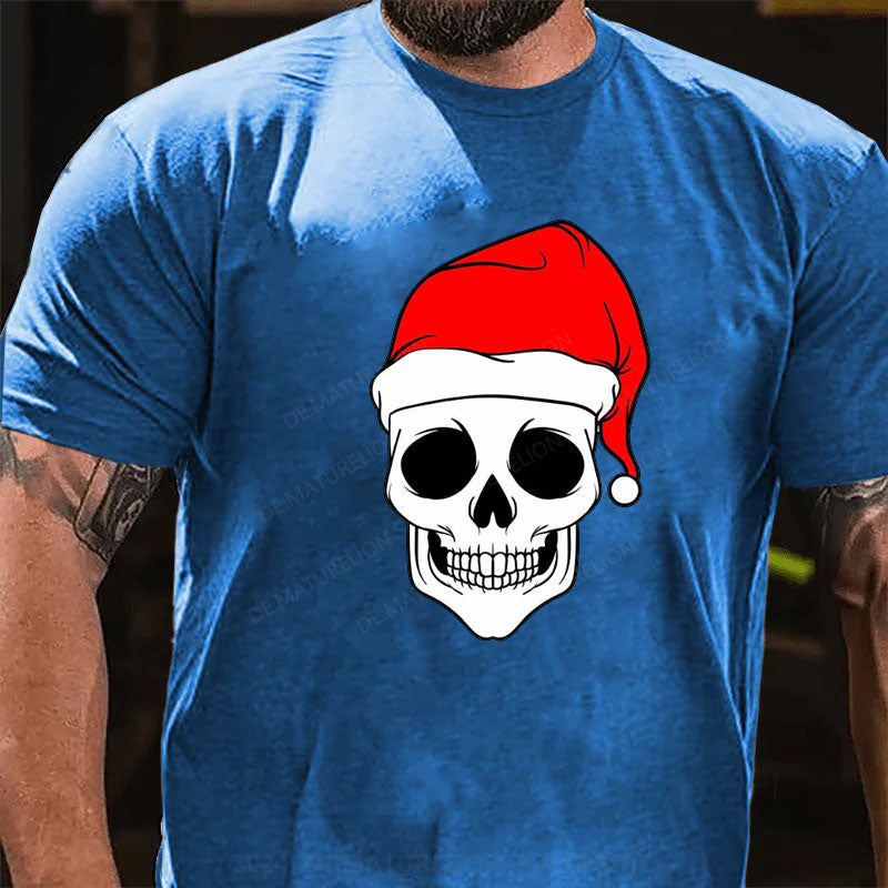 Frohe Weihnachten Schädel T-Shirt