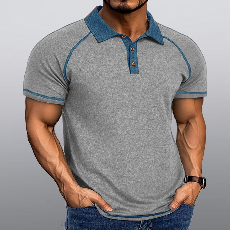 Maturelion Männer Kragen T-Shirt