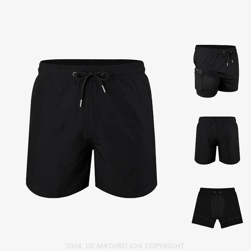 Maturelion Fitnesshose Schnell Trocknende Strandhose Surf Badehose