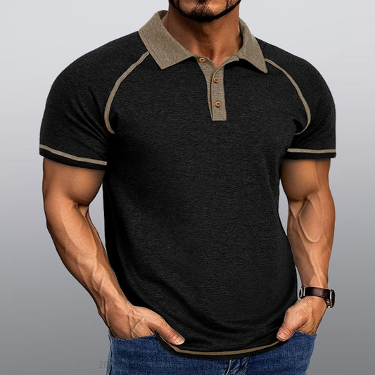 Maturelion Männer Kragen T-Shirt