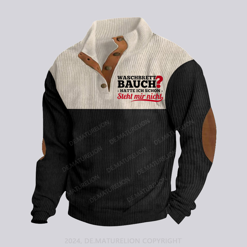 Maturelion Waschbrettbauch hatte ich schon steht mir nicht Stehkragen Knopf Polo Shirt