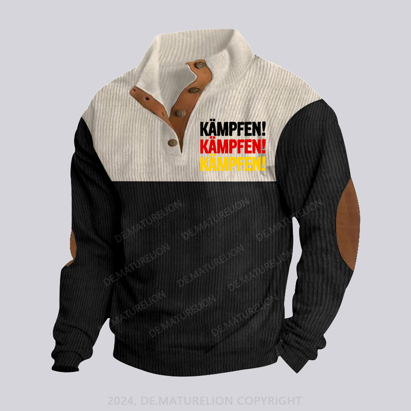 Maturelion Kämpfen Kämpfen Kämpfen Stehkragen Knopf Polo Shirt