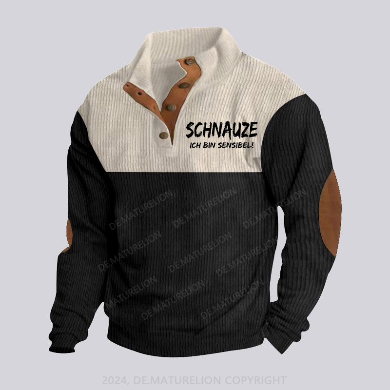 Maturelion Schnauze Ich Bin Sensibel! Stehkragen Knopf Polo Shirt