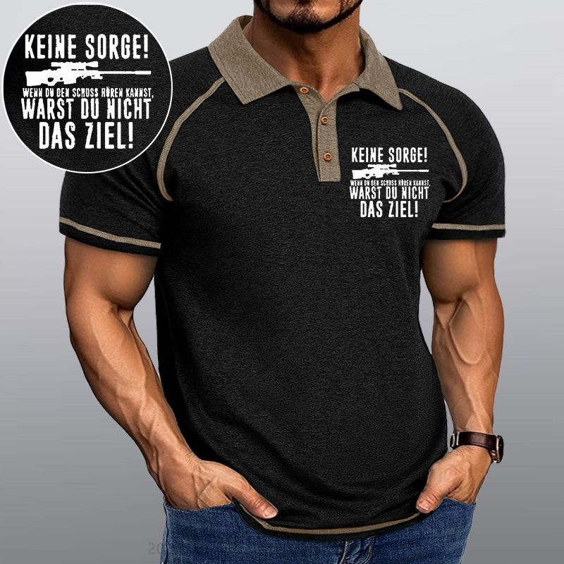 Maturelion Keine Sorge! Wenn Du Den Schuss Hören Kannst Warst Du Nicht Das Ziel Kragen T-Shirt