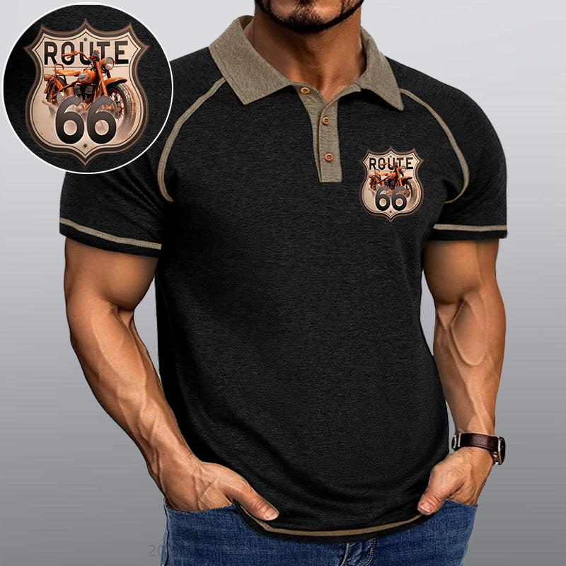 Maturelion Route 66 Kragen T-Shirt