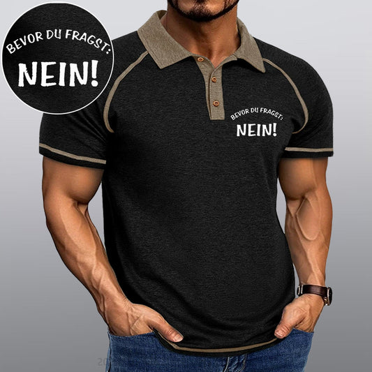 Maturelion Bevor Du Fragst Nein Kragen T-Shirt