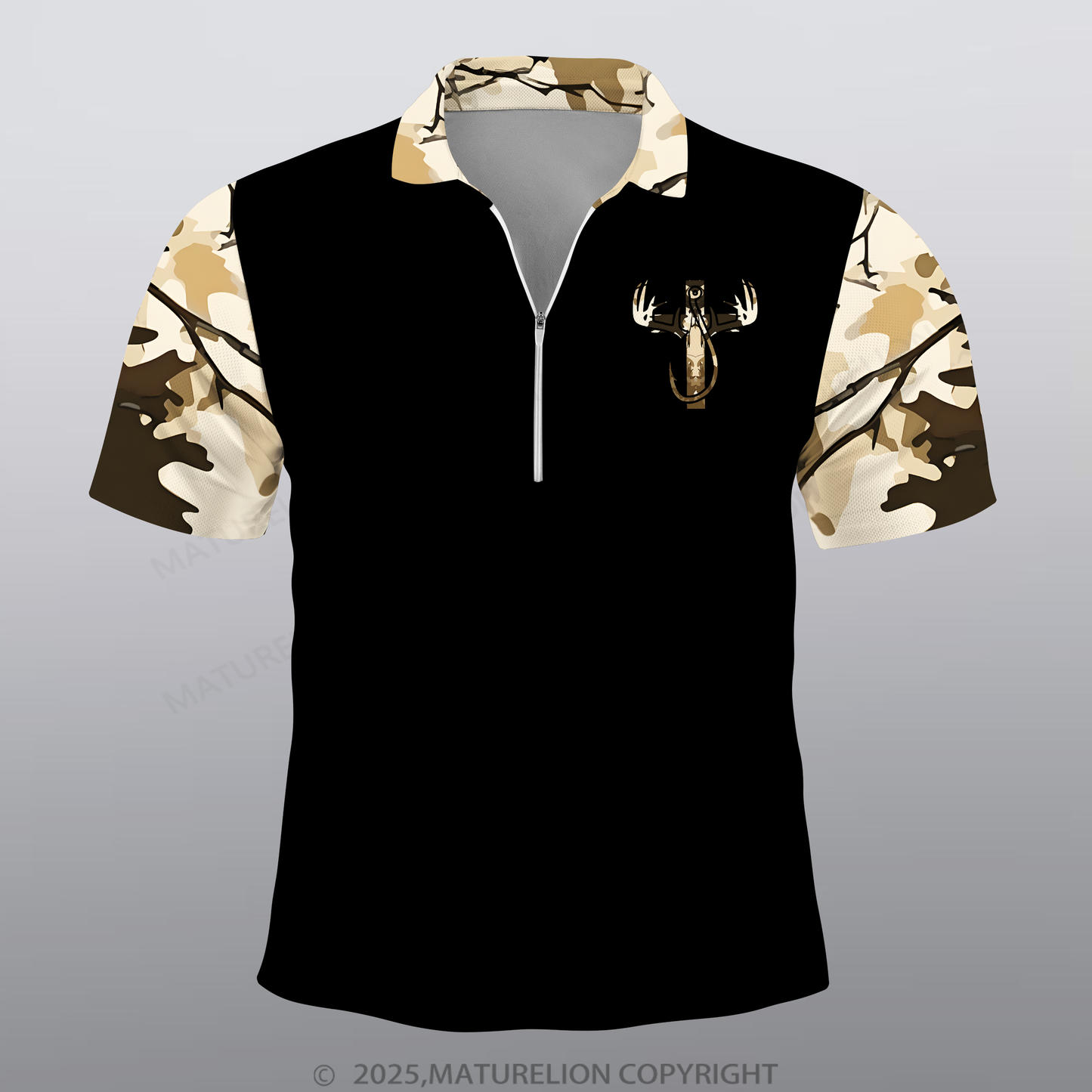 Maturelion Christus Männer Voll-Print Polo Shirt