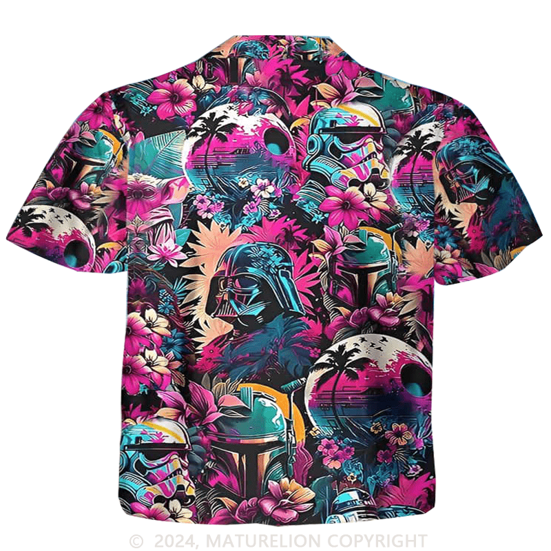 Star Wars Synthwave Darth Vader Hawaiian Shirt