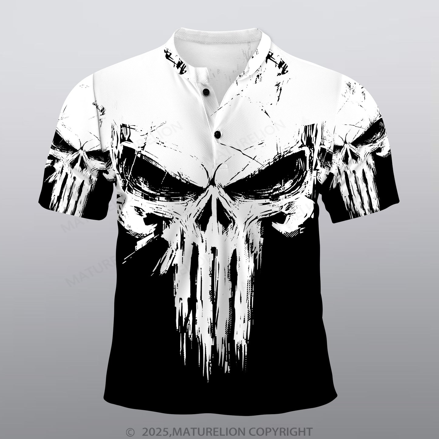 Maturelion Wikinger Männer Voll-Print Polo Shirt
