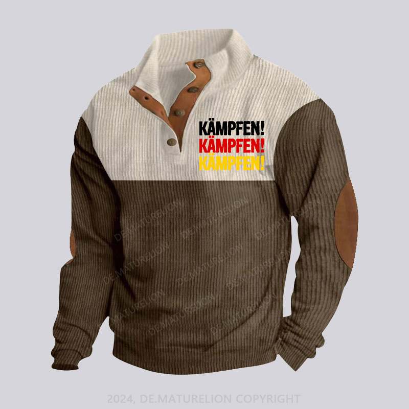 Maturelion Kämpfen Kämpfen Kämpfen Stehkragen Knopf Polo Shirt