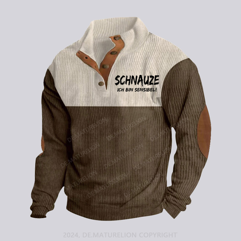 Maturelion Schnauze Ich Bin Sensibel! Stehkragen Knopf Polo Shirt