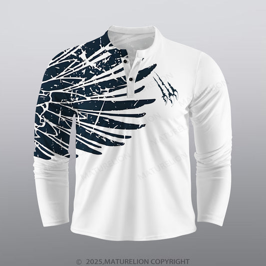 Maturelion Adlerklaue Männer Voll-Print Polo Shirt
