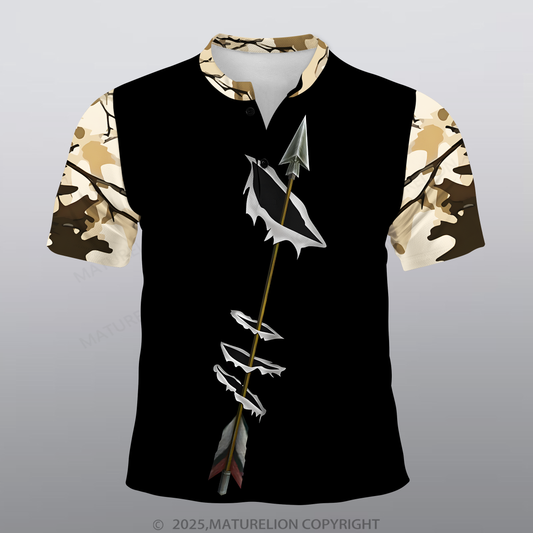 Maturelion Schießen Männer Voll-Print Polo Shirt
