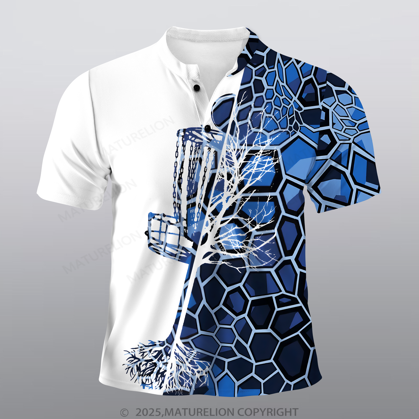 Maturelion Baum Männer Voll-Print Polo Shirt