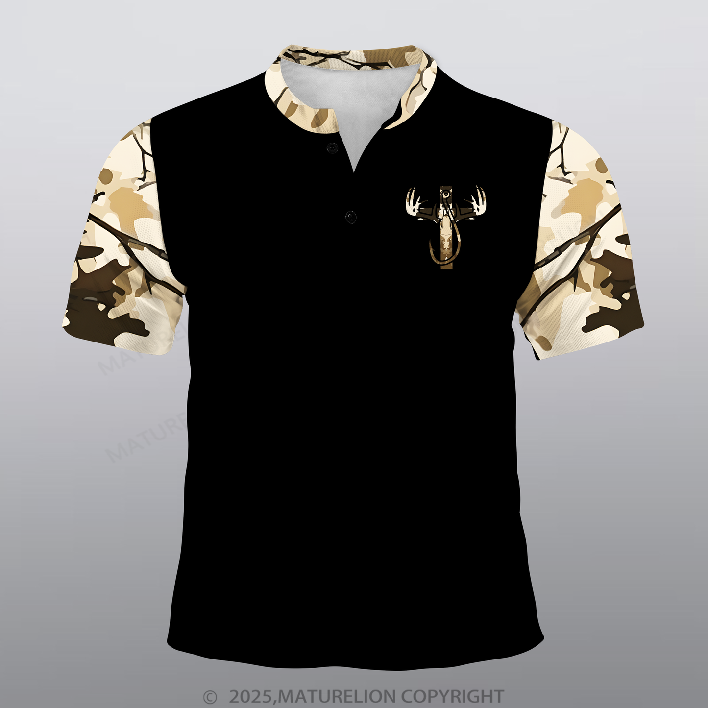 Maturelion Christus Männer Voll-Print Polo Shirt