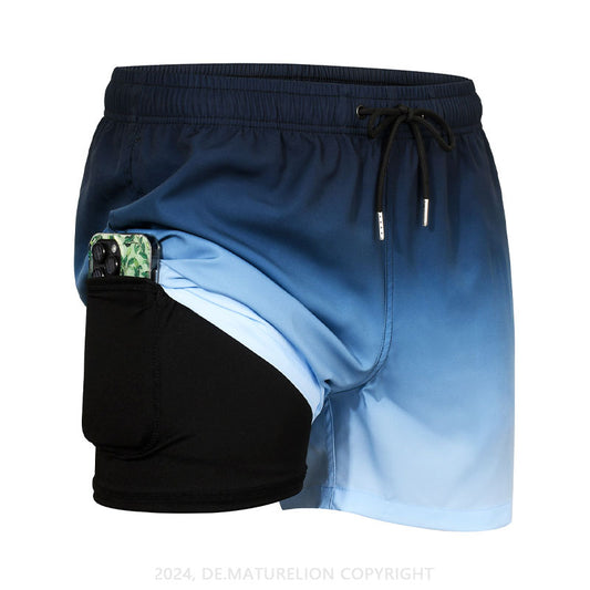 Maturelion Fitnesshose Schnell Trocknende Strandhose Surf Badehose