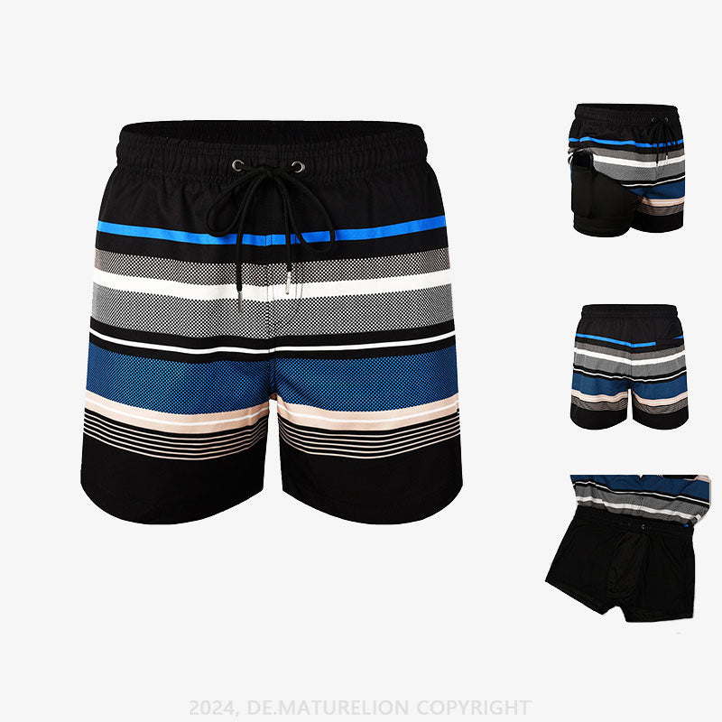 Maturelion Fitnesshose Schnell Trocknende Strandhose Surf Badehose