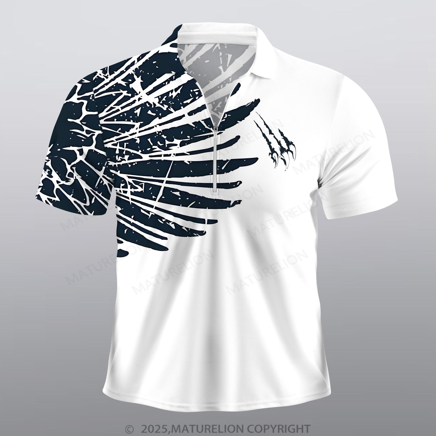 Maturelion Adlerklaue Männer Voll-Print Polo Shirt