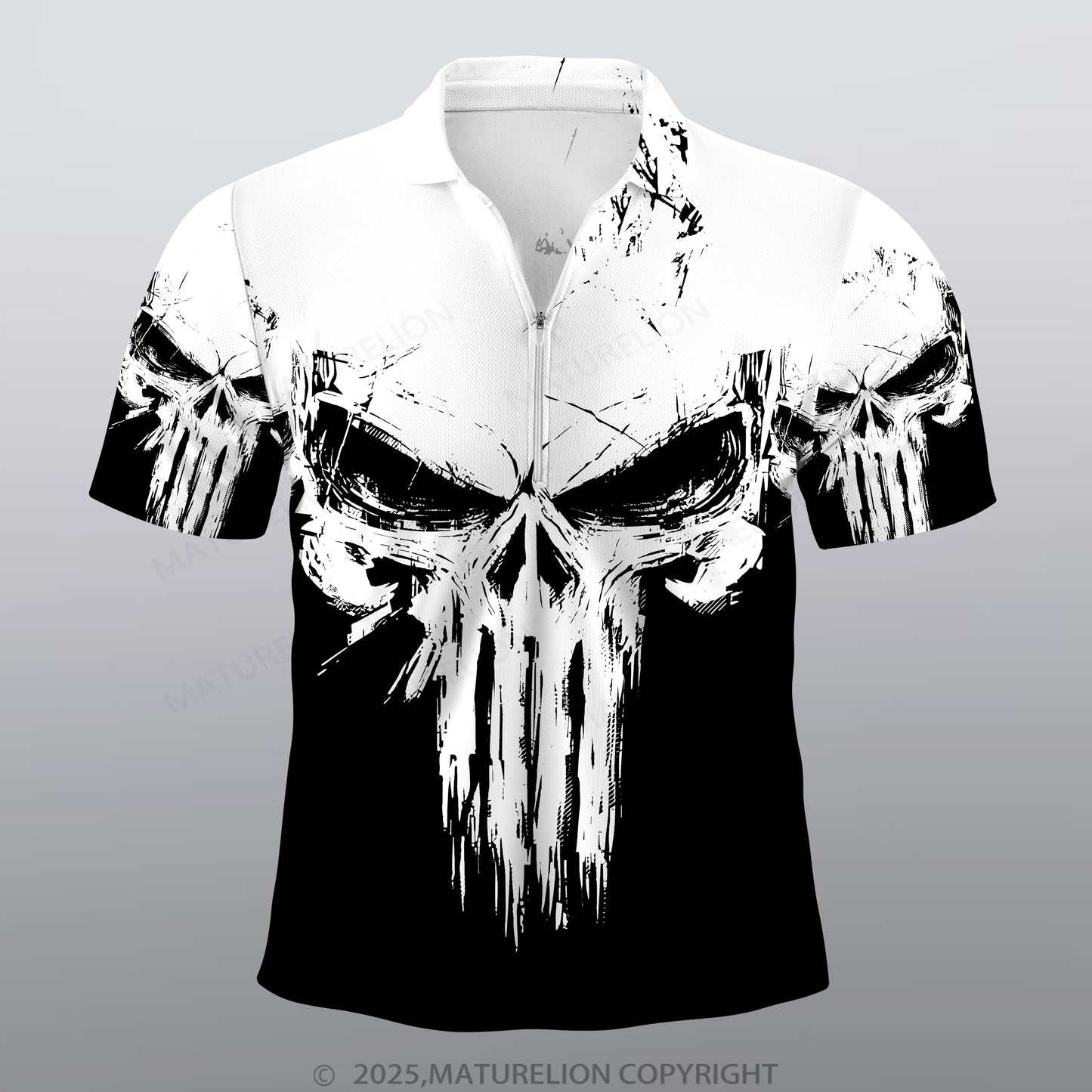 Maturelion Wikinger Männer Voll-Print Polo Shirt