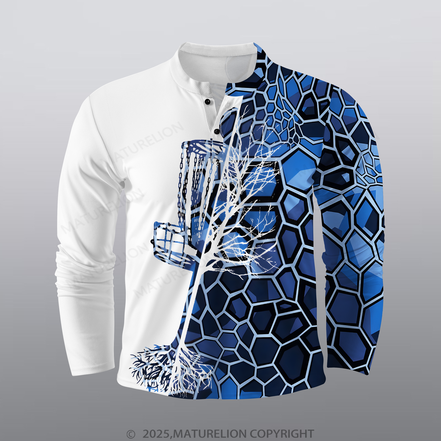Maturelion Baum Männer Voll-Print Polo Shirt